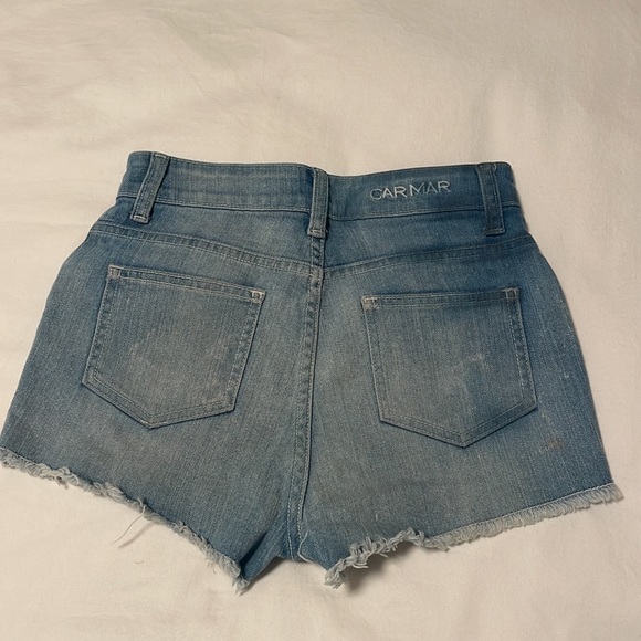 Carmar size 24 stitch front jean shorts - Picture 2 of 4